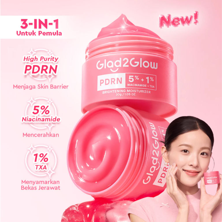 Glad2Glow Pomegranate 5% Niacinamide Brightening Moisturizer 30 gram